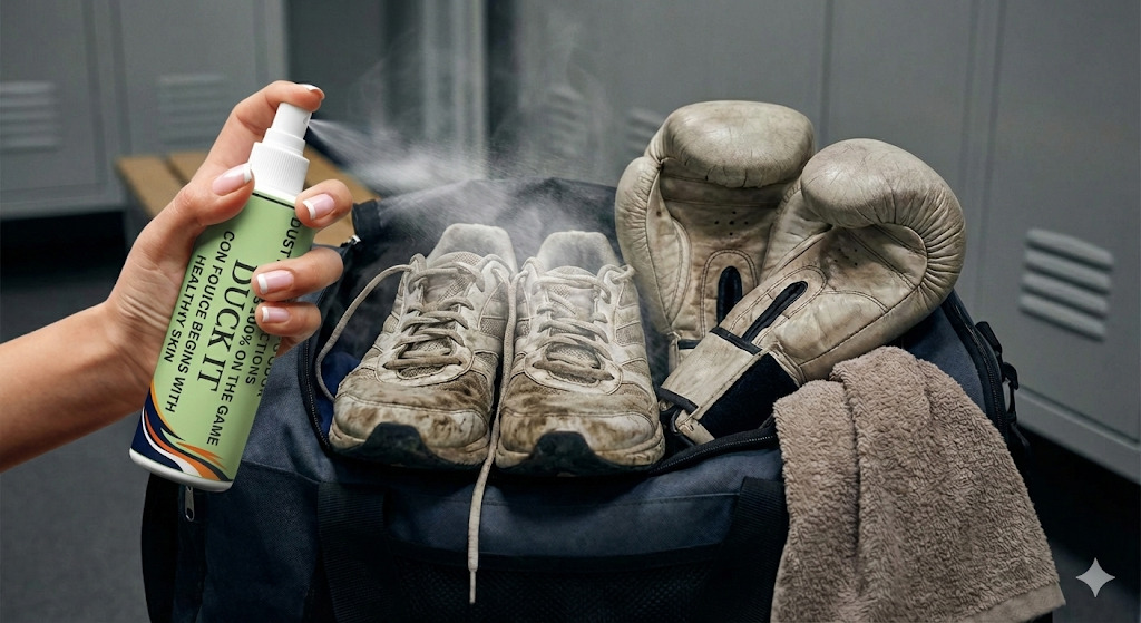 Spraying Sports Gear